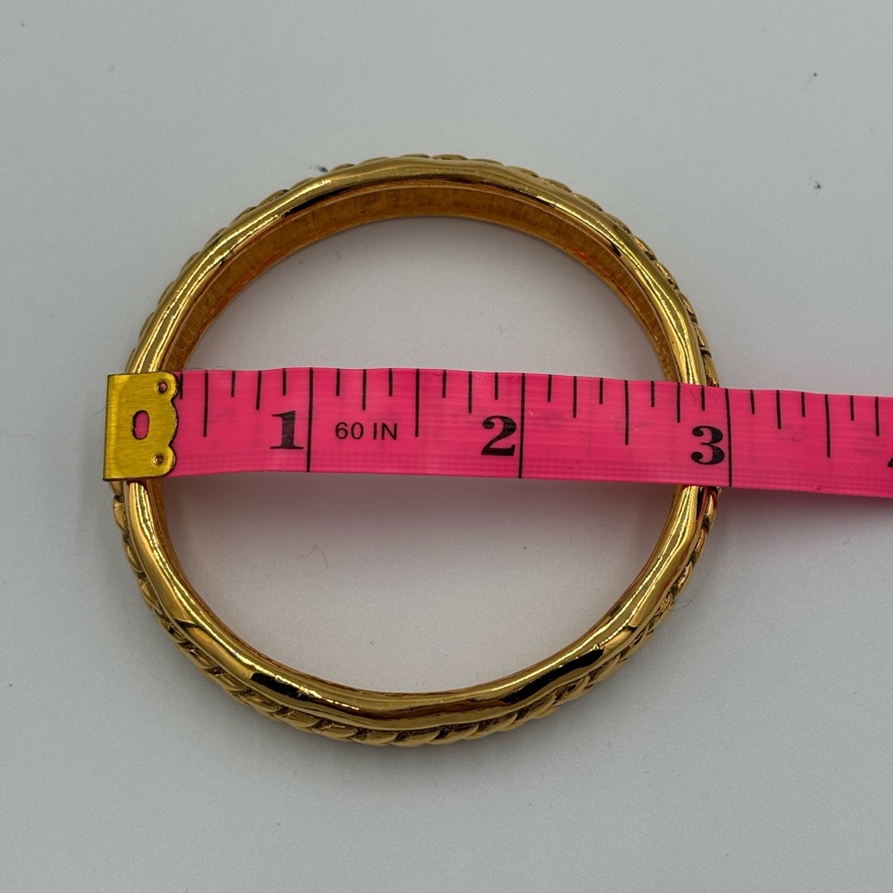 Vintage Chanel Ear of Wheat Gilt metal bangle - Picture 5 of 5
